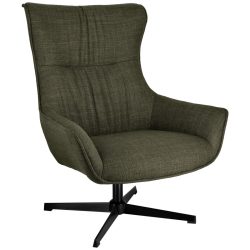 VEGA Ohrensessel Elvar; 85x85x101 cm (BxTxH); Sitz grün meliert, Gestell schwarz