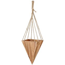 Pflanztopf Bosso hängend; 20x20x30 cm (LxBxH); braun; pyramidenförmig