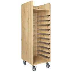 VEGA Tablett-Abräumwagen Baristo; 52x59x166 cm (BxTxH); wildeiche