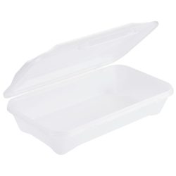 Contacto Mehrweg-Menübehälter We Turn; 1250 ml, 26.5x16.2x6.5 cm (LxBxH); weiss; rechteckig; 19 Stück / Pack