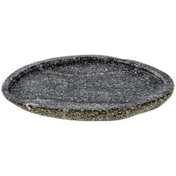 VEGA Teller Panaro flach mit Rand; 20x17x2 cm (LxBxH); grau; organisch