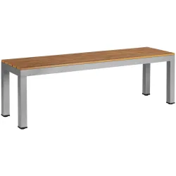 PULSIVA Outdoor-Bank Resistance; 140x38x45 cm (BxTxH); Sitz braun, Gestell grau
