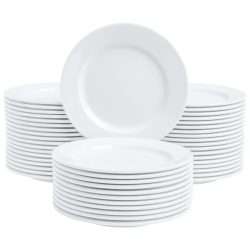 PULSIVA Vorteilspack Teller flach Stackora 48-teilig; 19 cm (Ø); weiss; rund; 48 Stück / Pack