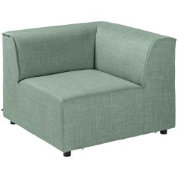 VEGA Eckelement für modulares Sofa Belford; 93x93x70 cm (BxTxH); Sitz graublau, Gestell schwarz