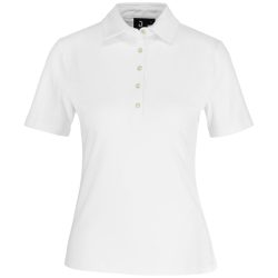 JOBELINE Damen Poloshirt Malme Kurzarm; Kleidergrösse XS; weiss