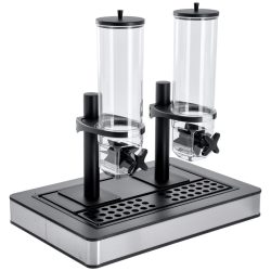 VEGA Müslispender Fundale doppelt, GN 1/1, Edelstahl; GN 1/1, 63x42.5x64.7 cm (LxBxH); edelstahl/anthrazit/transparent/schwarz; rechteckig
