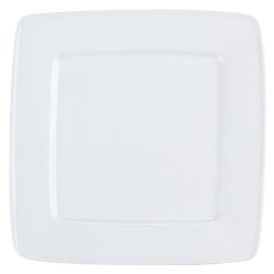 PULSIVA Teller Jazz flach; 26x26 cm (LxB); weiss; quadratisch; 3 Stück / Pack