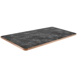 VEGA Indoor-Tischplatte Marvani rechteckig; 120x80x2.5 cm (LxBxH); kupfer/schwarz/marmoriert; rechteckig