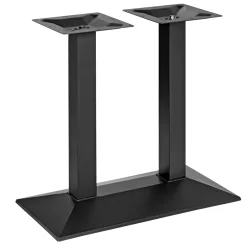 VEGA Indoor Doppel-Tischgestell Quadro eckig; 80x40x72 cm (BxLxH); schwarz; rechteckig