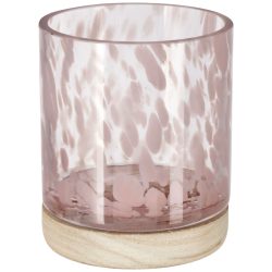 Windlicht Fria; 7.9x9.5 cm (ØxH); rosa/weiss