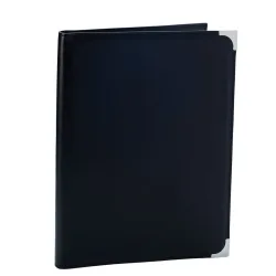 PULSIVA Speisekarte Hesa DIN A5; DIN A5, 19x24.5 cm (BxH); schwarz/silber