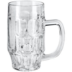 Borgonovo Bierkrug  Rosy mit Eichstrich; 560 ml, 8x14.9 cm (ØxH); transparent; 0.4 l Eichstrich, 6 Stück / Pack