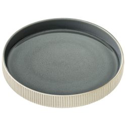 Playground Teller tief Nara Relief; 1300 ml, 24x4.2 cm (ØxH); grau; rund; 6 Stück / Pack