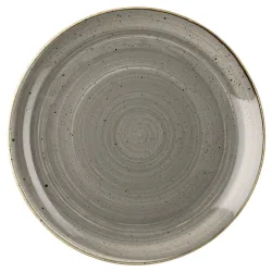Churchill Teller flach Stonecast Peppercorn Coupe; 16.5 cm (Ø); grau/braun; rund; 12 Stück / Pack