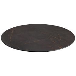 VEGA Outdoor Tischplatte Lift rund; 80 cm (Ø); schwarz/braun; rund