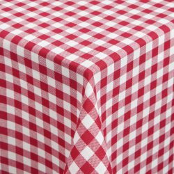 ERWIN M. Tischdecke Chatelete; 80x80 cm (BxL); rot/weiss; quadratisch
