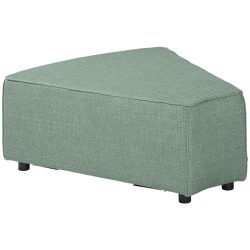 VEGA Hocker für modulares Sofa Belford abgerundet; 99x90x40 cm (BxTxH); Sitz graublau, Gestell schwarz