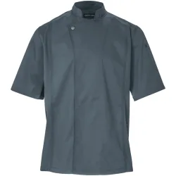 JOBELINE Herren Kochjacke Carter Kurzarm; Kleidergrösse 52; graublau