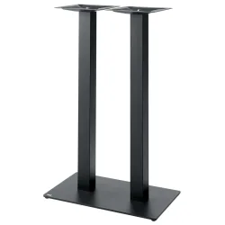 VEGA Indoor Doppel-Stehtischgestell Fino eckig; 70x40x108 cm (BxLxH); schwarz; rechteckig