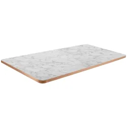 VEGA Indoor-Tischplatte Marvani rechteckig; 120x80x2.5 cm (LxBxH); kupfer/weiss/marmoriert; rechteckig