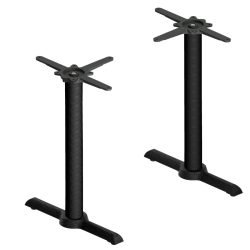FLAT Doppeltischsäule Regulo; 56x13x72 cm (BxLxH); schwarz; rechteckig