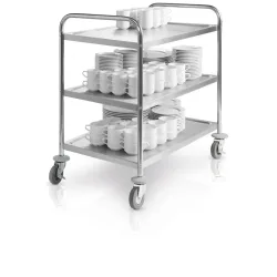 PULSIVA Servierwagen Elementary 3BM; 89x54x93 cm (BxTxH); silber