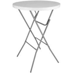 PULSIVA Stehtisch Eventaro; 80x110 cm (ØxH); Platte weiss, Gestell grau; rund