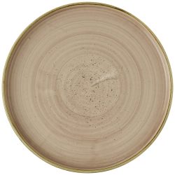 Churchill Teller flach Stonecast Truffle mit erhöhtem Rand; 26 cm (Ø); hellbraun/braun; rund; 6 Stück / Pack