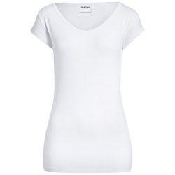PULSIVA Damenshirt Double-V; Kleidergrösse M; weiss; 2 Stück / Pack