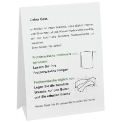 PULSIVA Waschaufsteller; 11.2x15 cm (BxH); weiss; 10 Stück / Pack