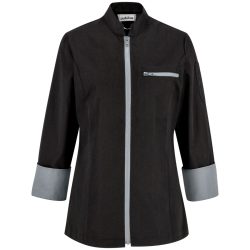 PULSIVA Damenkochjacke Lorenzo; Kleidergrösse 34; schwarz