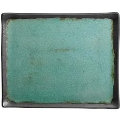 VEGA Platte Dearborn mit Rand; GN 1/2, 32.5x26.5x2 cm (LxBxH); türkis; rechteckig; 3 Stück / Pack