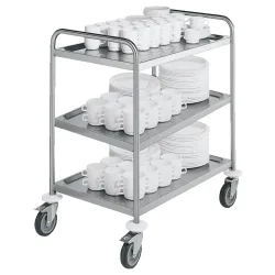 VEGA Servierwagen Serve 3 Böden Gr. M; 83x53x93.3 cm (BxTxH); silber
