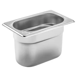 PULSIVA GN-Behälter 1/9 Basic; GN 1/9, 1000 ml, 17.6x10.8x10 cm (LxBxT); silber