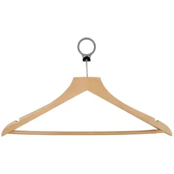 PULSIVA Hotel Kleiderbügel Cimbrio; 44.5x27 cm (LxH); natur; 12 Stück / Pack