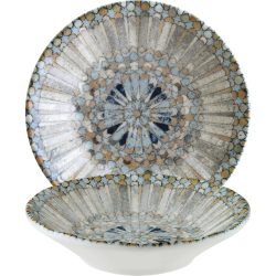 Bonna Schälchen Luca Mosaic; 200 ml, 11 cm (Ø); orange/dunkelblau/hellblau/gelb/weiss; rund; 24 Stück / Pack