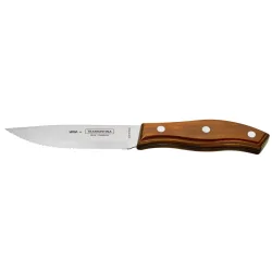 VEGA Jumbo-Steakmesser Picanha mit durchgehender Klinge; 24 cm (L); silber, Griff hellbraun; 6 Stück / Pack