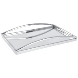 Spiegeltablett Aaina; 46x30.5x7 cm (LxBxH); silber