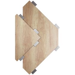 VEGA Outdoorbar Baruba Eckelement Innen; 78x56x115 cm (LxBxH); eiche/natur/anthrazit