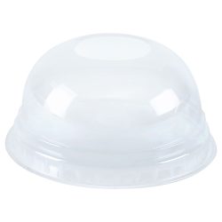 NATUREStar Deckel für Kaltgetränkebecher PLA ohne Halmloch; 8.5x4.2 cm (ØxH); transparent; 50 Stück / Pack