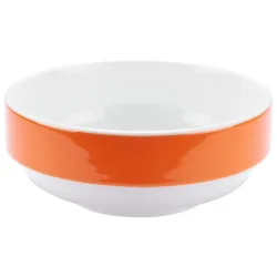 PULSIVA Schale Multi-Color; 302 ml, 12.3x5.2 cm (ØxH); weiss/orange; 6 Stück / Pack