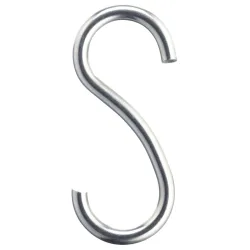 PULSIVA Haken Caja; 7.1x3.2 cm (LxB); silber; 5 Stück / Pack