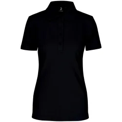 JOBELINE Damen Poloshirt Oliver Kurzarm; Kleidergrösse M; schwarz