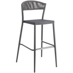 VEGA Outdoor Barstuhl Amelia; 56x55x112.5 cm (BxTxH); anthrazit; 2 Stück / Pack