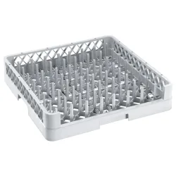 PULSIVA Tellerspülkorb einseitig offen; 50x50x10 cm (BxTxH); grau