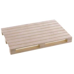 PULSIVA Mini-Holzpalette Doria; 29.5x20x3 cm (LxBxH); natur; 3 Stück / Pack