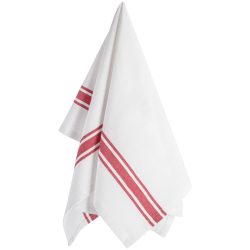 PULSIVA Geschirrtücher Rügen; 50x70 cm (BxL); weiss/rot; rechteckig; 10 Stück / Pack