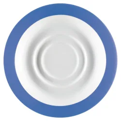 PULSIVA Kaffee-/Becher-Untertasse Multi-Color; 15.3x2.1 cm (ØxH); weiss/blau; rund; 6 Stück / Pack