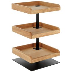 VEGA Etagere Esino 3-stöckig; 24x41.8x24 cm (BxHxT); braun/schwarz; rechteckig