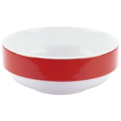 PULSIVA Schale Multi-Color; 302 ml, 12.3x5.2 cm (ØxH); weiss/rot; 6 Stück / Pack
